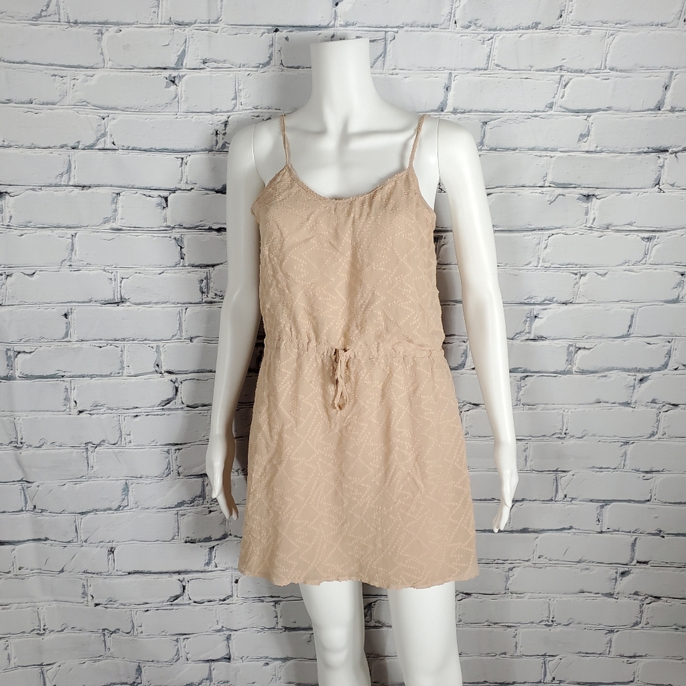 Leyendecker Peach Silk Mini Dress